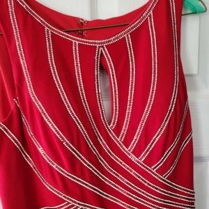 Long Red Gown with small train